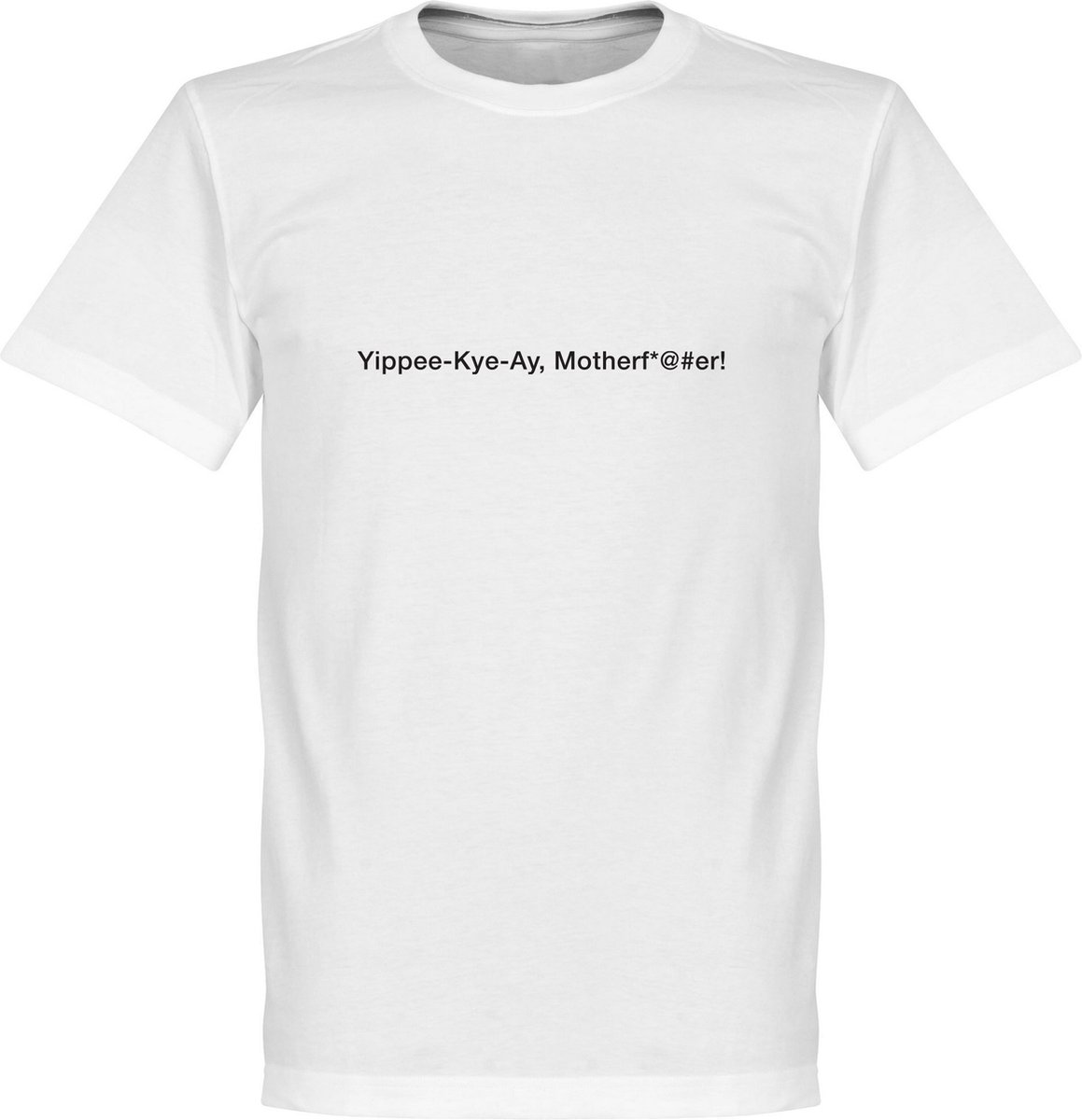 Yipee Kye Ay, Motherf*@#er! T-Shirt - Wit - L