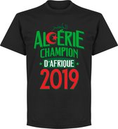 Algerije Afrika Cup 2019 Winners T-Shirt - Zwart - XXXL