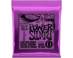 Ernie Ball Power Slinky - Elektrische Gitaarsnaren - Nickel Wound - Heavy Gauge - 11-14-18p-28-38-48