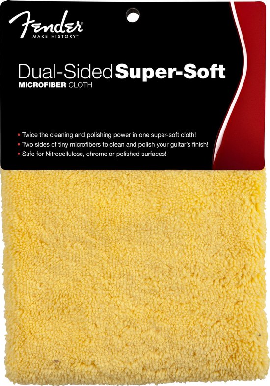 Foto: Fender dual sided super soft cloth microfiber onderhoudsprodukt voor gitaar