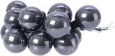 Titan Grey Combi Kerstballen - Transbox A 144 Glass Baubles On Wire Enamel Stone Grey Dia2.5cm
