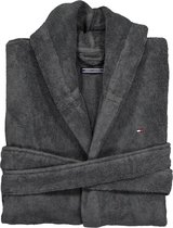 Tommy Hilfiger heren badjas grijs met capuchon - in cadeau verpakking -  Maat: XL