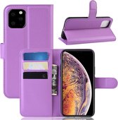 Book Case - iPhone 11 Pro Max Hoesje - Paars