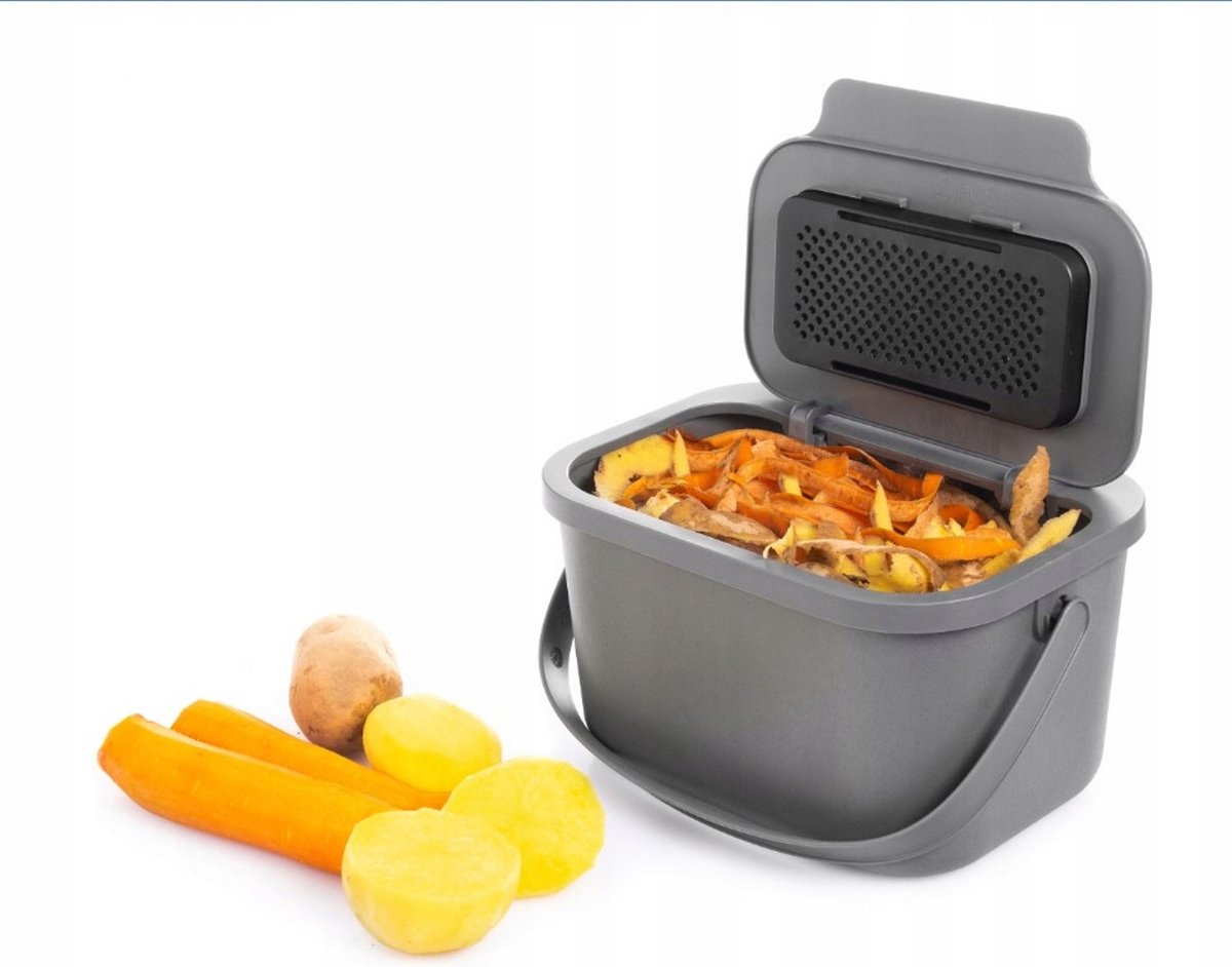 Goedkoopste Practic Mini Bini - Bioafvalbak - inhoud 4,5 liter - grijs