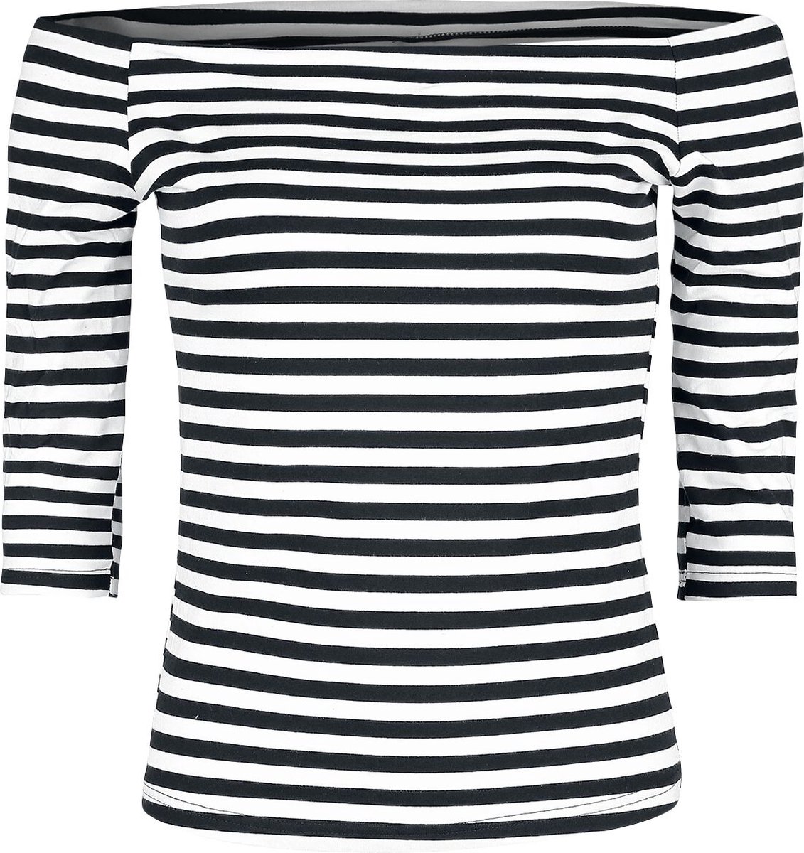 Forplay Stripes Longsleeve Dames Shirt met lange mouwen - zwart/wit - XXL