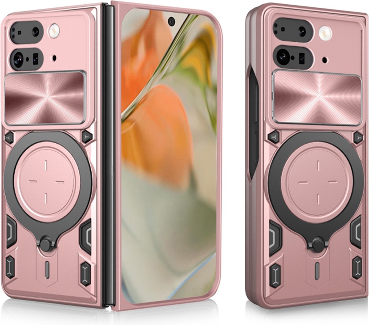 Techsuit CamGuard Pro Back Cover hoesje voor Google Pixel 9 Pro Fold - Roségoud