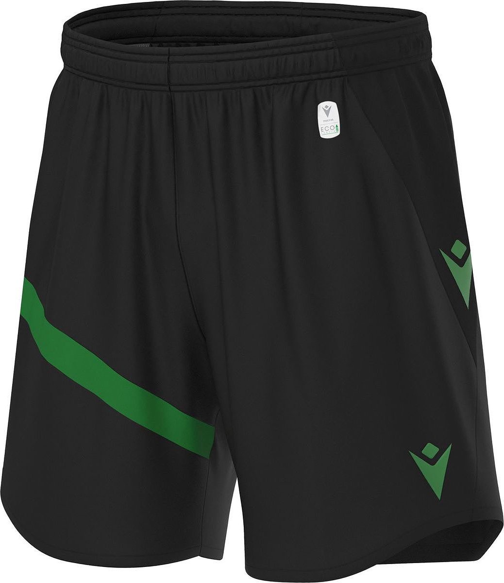 Macron Shen Eco Short Heren - Zwart / Groen | Maat: XL