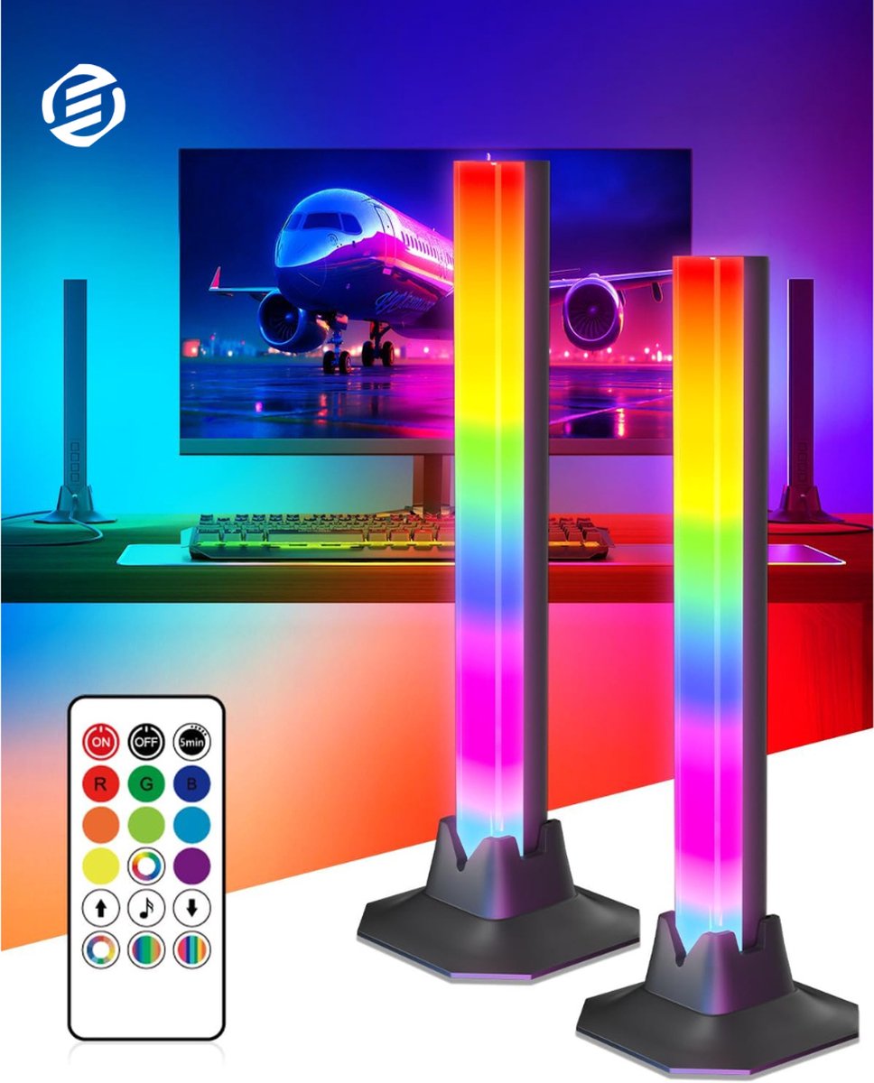 Equivera Monitor Lightbar - Monitor Light Bar - Monitor Lamp - Monitor Bar - Laptop Lamp - PC Lamp - Dimbaar - Thuiswerken, Kantoor, Gamen Zwart