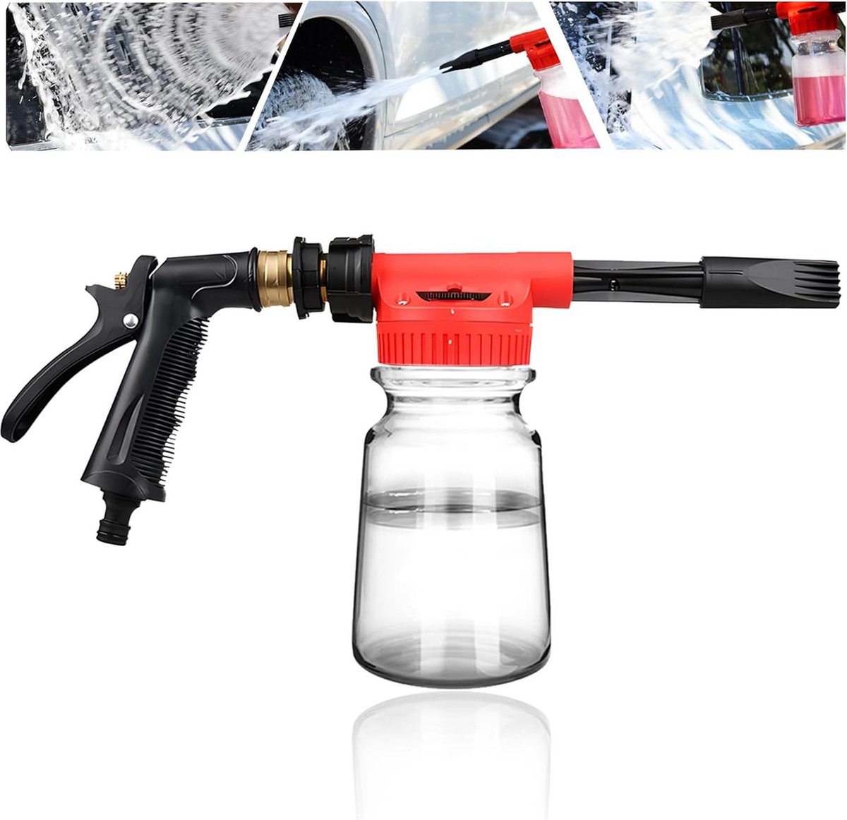 Grote Schuimsproeier 1000 ml - Verstelbaar Schuimpistool met Twee Sproeimodi - Autowassen en Irrigatie