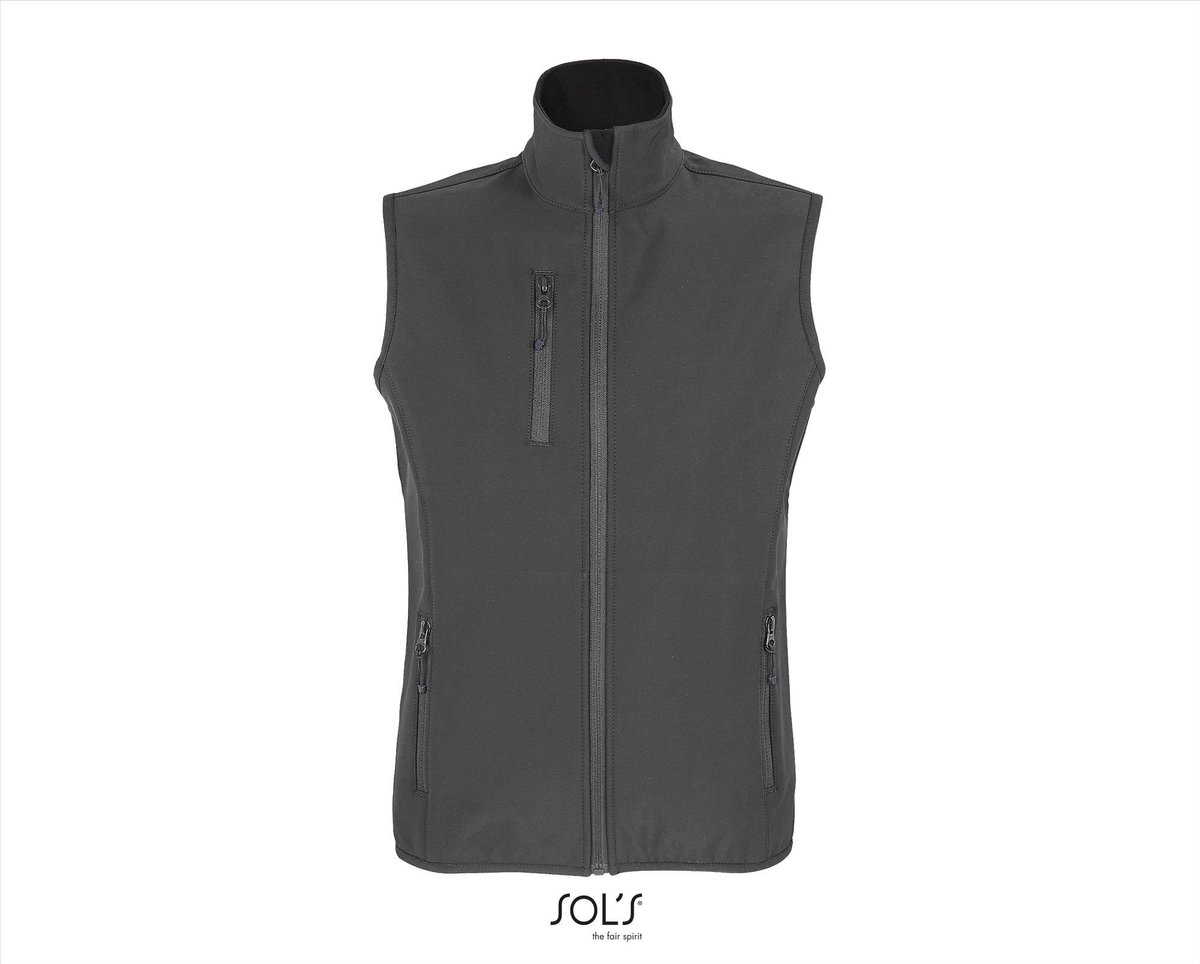 SOL'S Women´s Falcon Zipped Softshell Bodywarmer L03826 - Charcoal Grey (Solid) - 3XL