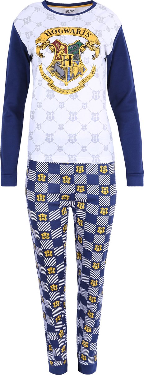 Wit-donkerblauwe pyjama HOGWARTS Harry Potter