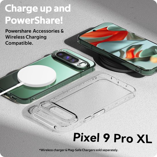 Casemania Coque pour Google Pixel 9 Pro XL - Transparente - Coque Arrière en Siliconen