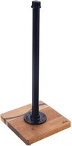 Keukenrolhouder Metaal Houten Zwart RIVER 35 cm - Rollenhouder - Houder