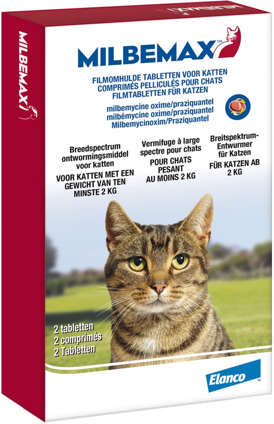 Milbemax Ontworming Tabletten Kat 2 - 8 kg - 2 tabletten