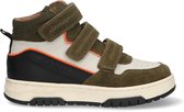 Braqeez 424609-469 Jongens Hoge Sneakers - Groen/Grijs - Leer - Klittenband
