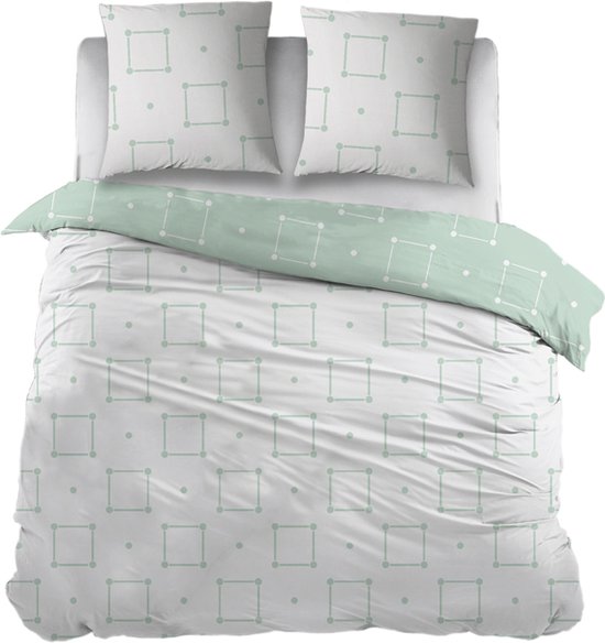 Snoozing Gemma Housse de couette - Double - 200x200/220 cm - Vert