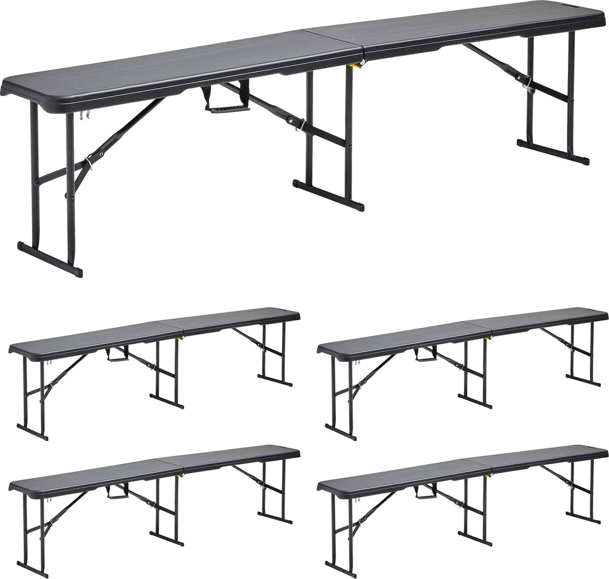Oviala - Inklapbare banken 180cm 3 zitplaatsen - Set van 5 - Rekkem