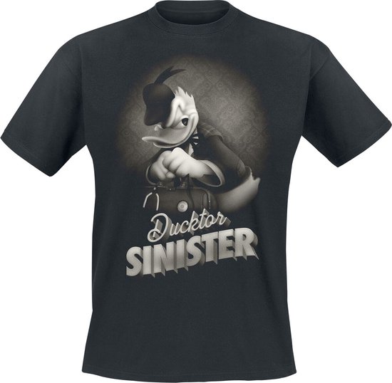 Mickey Mouse Donald - Ducktor Sinister Heren T-shirt - zwart - XXL
