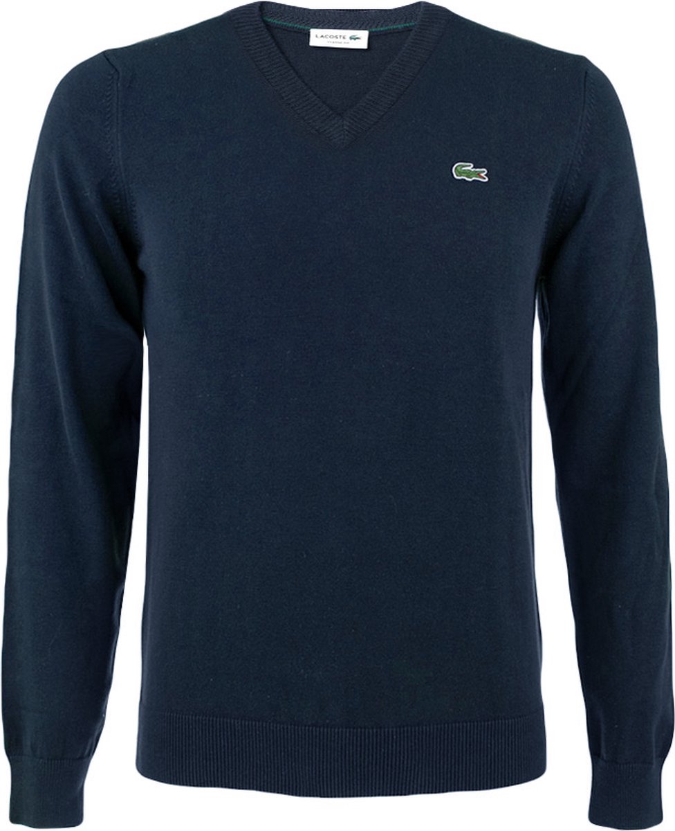 Lacoste herentrui katoen V-hals Blauw