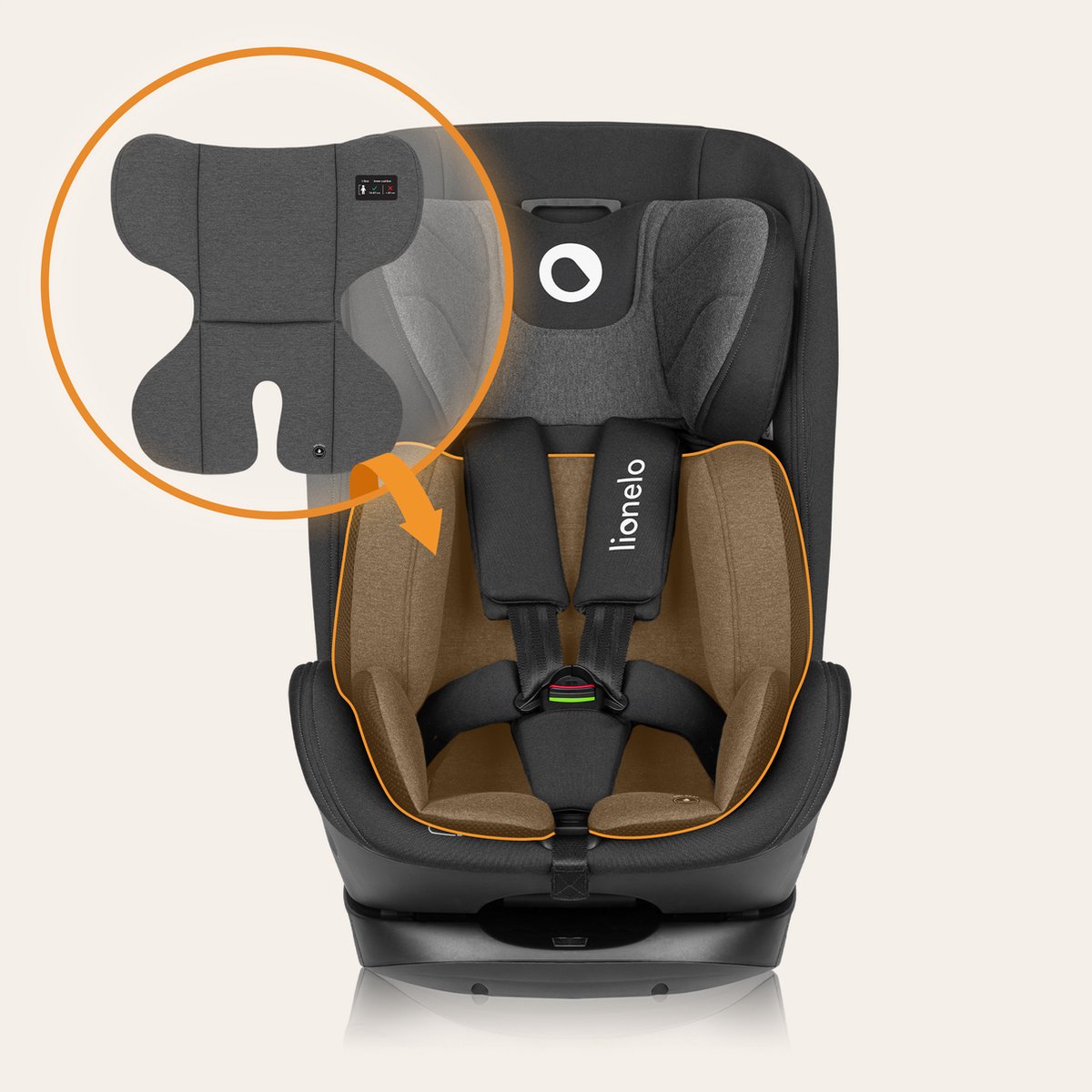 Lionelo Harper i-Size - Autostoel - 9 tot 36 kg (1,5-12 jaar / Groep 1 2 3 / 76-150 cm) - met ISOFIX - Krachtige Zijbescherming – Interne Gordels tot 125 cm (ca. 6 jaar) – Geventileerde Stoelschaal Autostoeltje - Universele Pasvorm voor elke Auto thumbnail 2