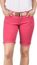DENIMFY Short Femme DFPia régulier/droit Rose XL Adultes Bermuda avec ceinture