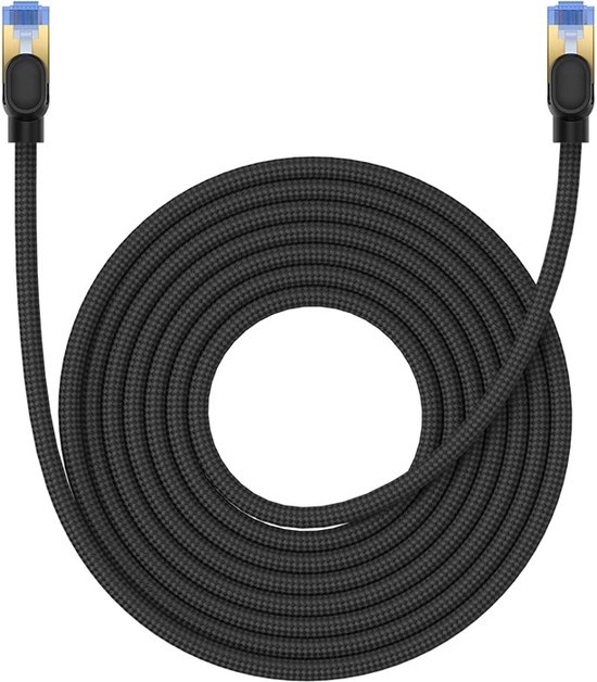 Cavo Ethernet RJ45 Yato Baseus 10 Gbps - 8 Metri, Nero, Rete Ad Alta Velocità, Per Gaming E Streaming, Connessione Stabile