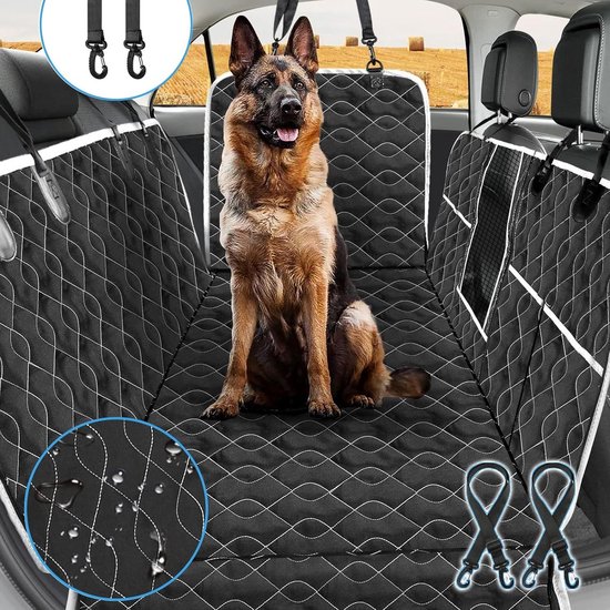 Foto: Opgewaardeerde honden autostoelhoes 2023 100 waterdicht en antislip met zijkleppen en visueel venster duurzame honden auto hangmat 145x150cm