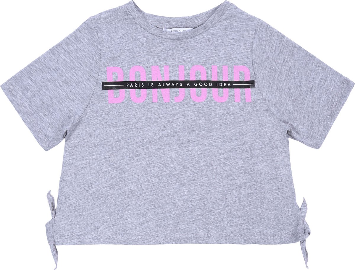 Grijs, kort T-shirt