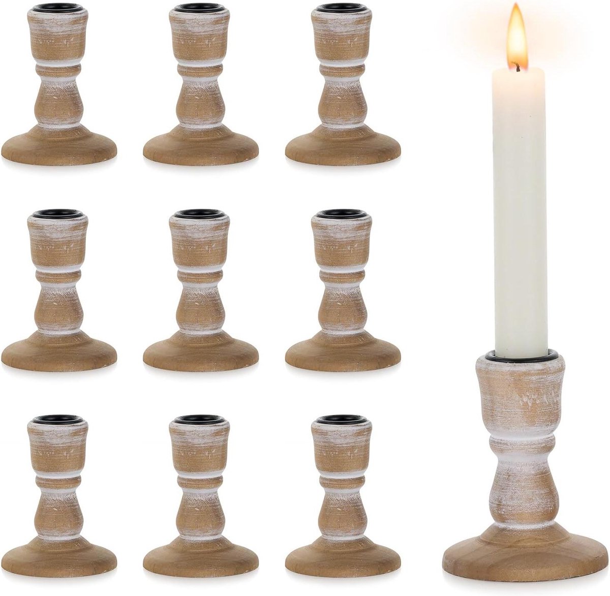 NUPTIO Orkaan Kandelaars Glas: 2 Stuks Helder Taper Candle Holder Tall Glazen Kaarsenstandaard Buiten Kaarsenhouder Cilinder Shade Bruiloft Centrepieces Voor Tafels Kerst Party Decor