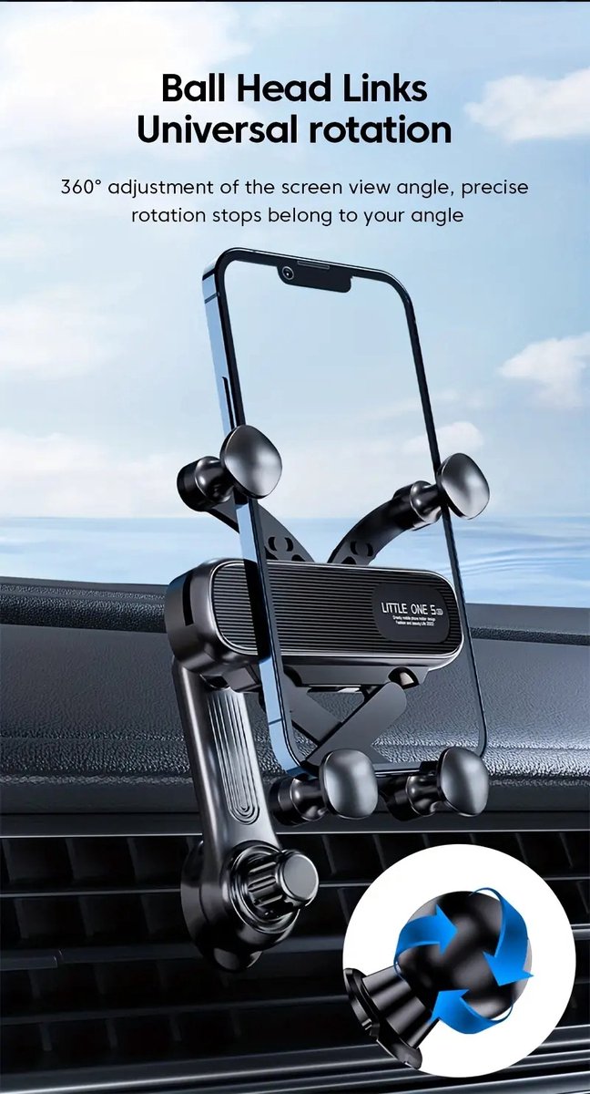 Nieuwe Gravity Autotelefoonhouder Ontluchter Clip Mount Mobiele Mobiele Standaard Autonavigatie Telefoonstandaard