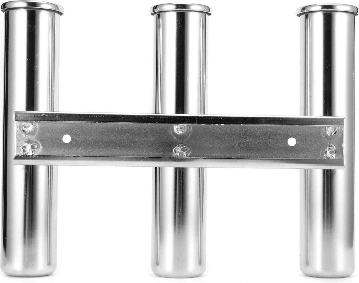 Support De Canne à Pêche En Acier Inoxydable à 3 Tubes - Pour Bateau, Yacht - Fixation Solide
