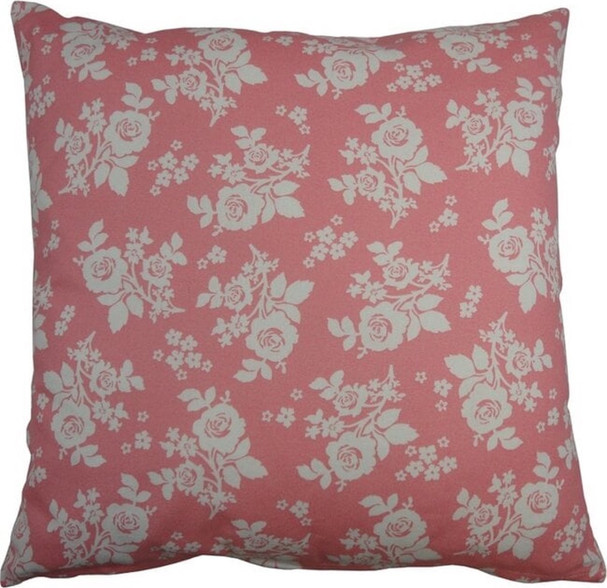 Linen & More Kussen Single Rose Licht Rood | 45 X 45 | Sierkussen Voor Woonkamer Of Slaapkamer