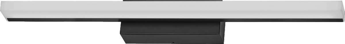 LEDVANCE Orbis Mirror light in black, 60 cm, aluminium housing, 10 W, 950 lm, IP44 protection rating, colour temp. adjustable via Click CCT (4,000 K & 3,000 K), infinitely dimmable via touch control