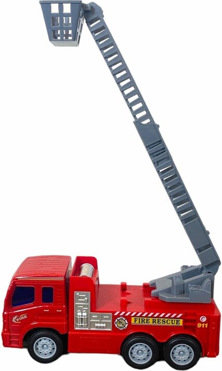 R/C Fire Truck - Afstand Bestuurbaar Brandweerwagen - met draaibare ladder 360° - Brandweer auto — afbeelding 9
