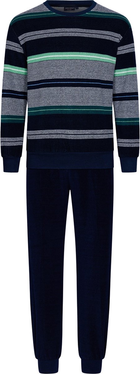 Pastunette Heren katoenen pyjama met lange mouwen - Blauw