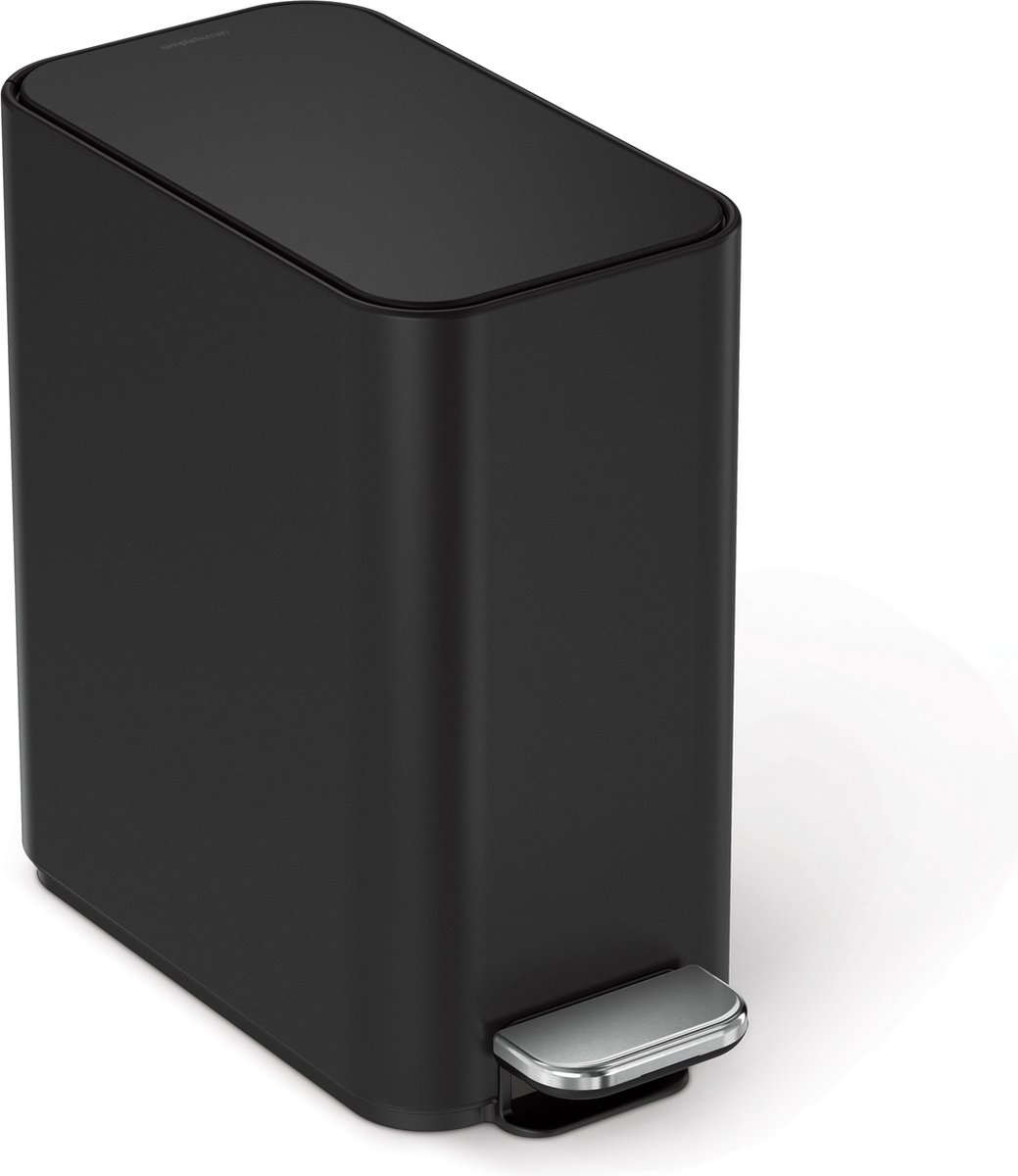 Goedkoopste Simplehuman - Prullenbak Slim Liner Pocket 5 liter - Zwart - Roestvast Staal