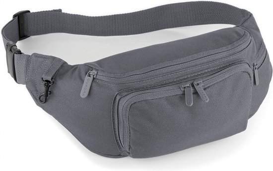 Sac banane Grijs / pochette pour adulte 37 x 15 cm - Sacs banane gris / sac banane pour voyage / en déplacement