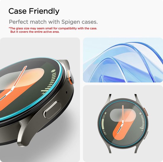 Spigen EZ Fit - Samsung Galaxy Watch 7 40MM Screen Protector Glas 2-Pack