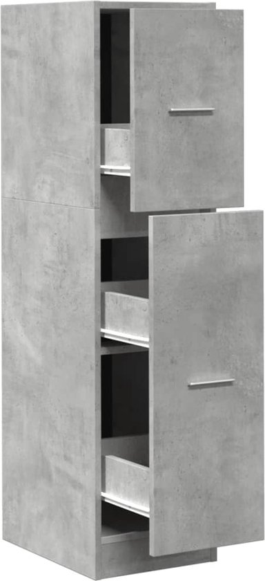 vidaXL - Armoire à pharmacie - 30x41x118 - cm - décoré - bois - gris béton