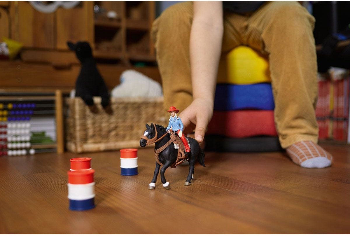 Schleich Farm World Barrel Racing met Cowgirl en Appaloosa thumbnail 4