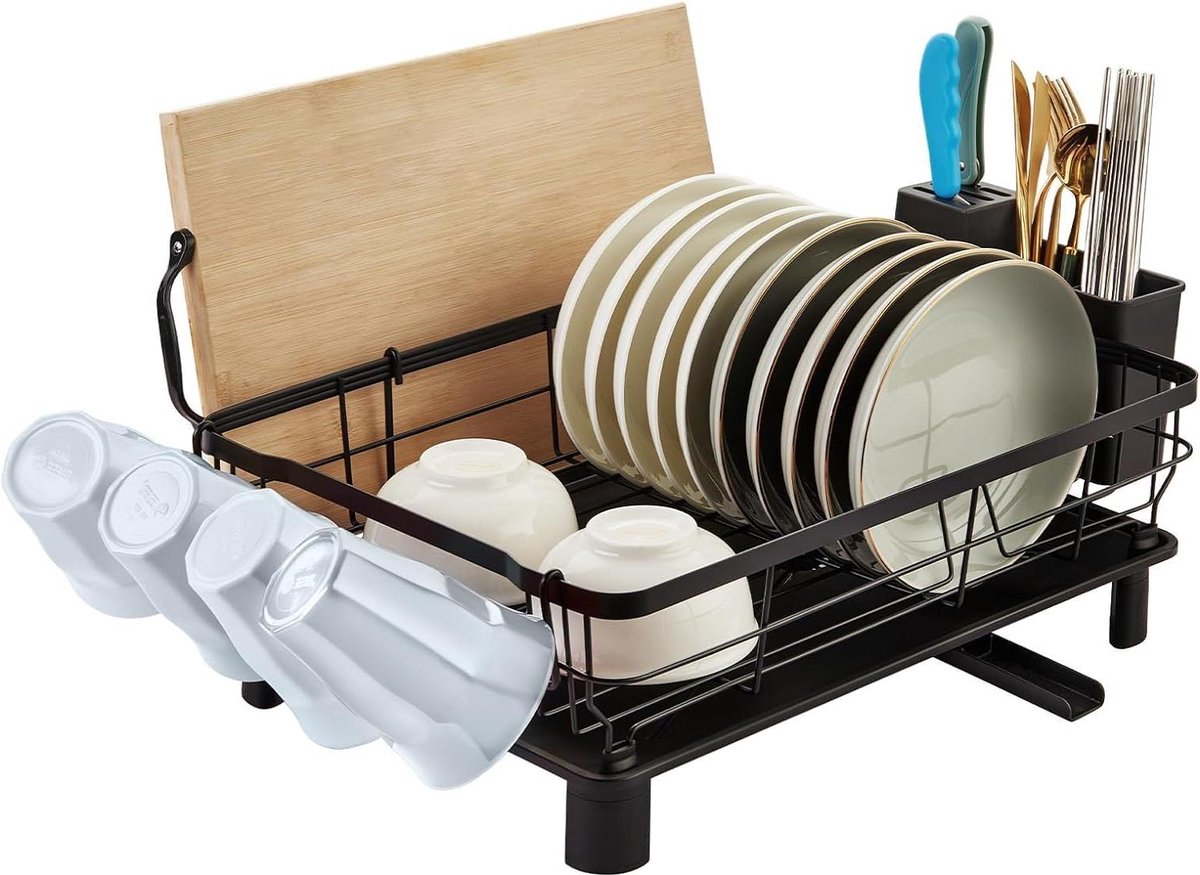 Goedkoopste Automatische afvoer droogrek voor servies - gereedschapshouder - bekerhouder - snijplankhouder