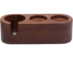 58mm Handmatig Tamperstation Koffie Espresso Houder Hout Handvat