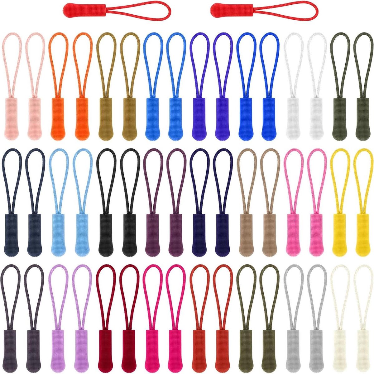 Ritssluiting reparatie set Kleurrijke ritssluiting hanger Universele reparatieset Vervanging 50 stuks Koffer Rugzakken Portemonnee Ritssluiting reparatie set