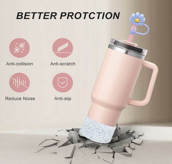 Accessoires Tasse Isotherme Lot De 2 Couvercles De Rechange Pour Tasse Stanley 40oz - Anti-Fuite - Avec Pailles - Accessoires Tumbler Réutilisables Rechange Gobelet Stanley