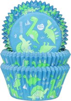 House of Marie Cupcake vormpjes - Dinosaurus - 50x33mm - 50 stuks