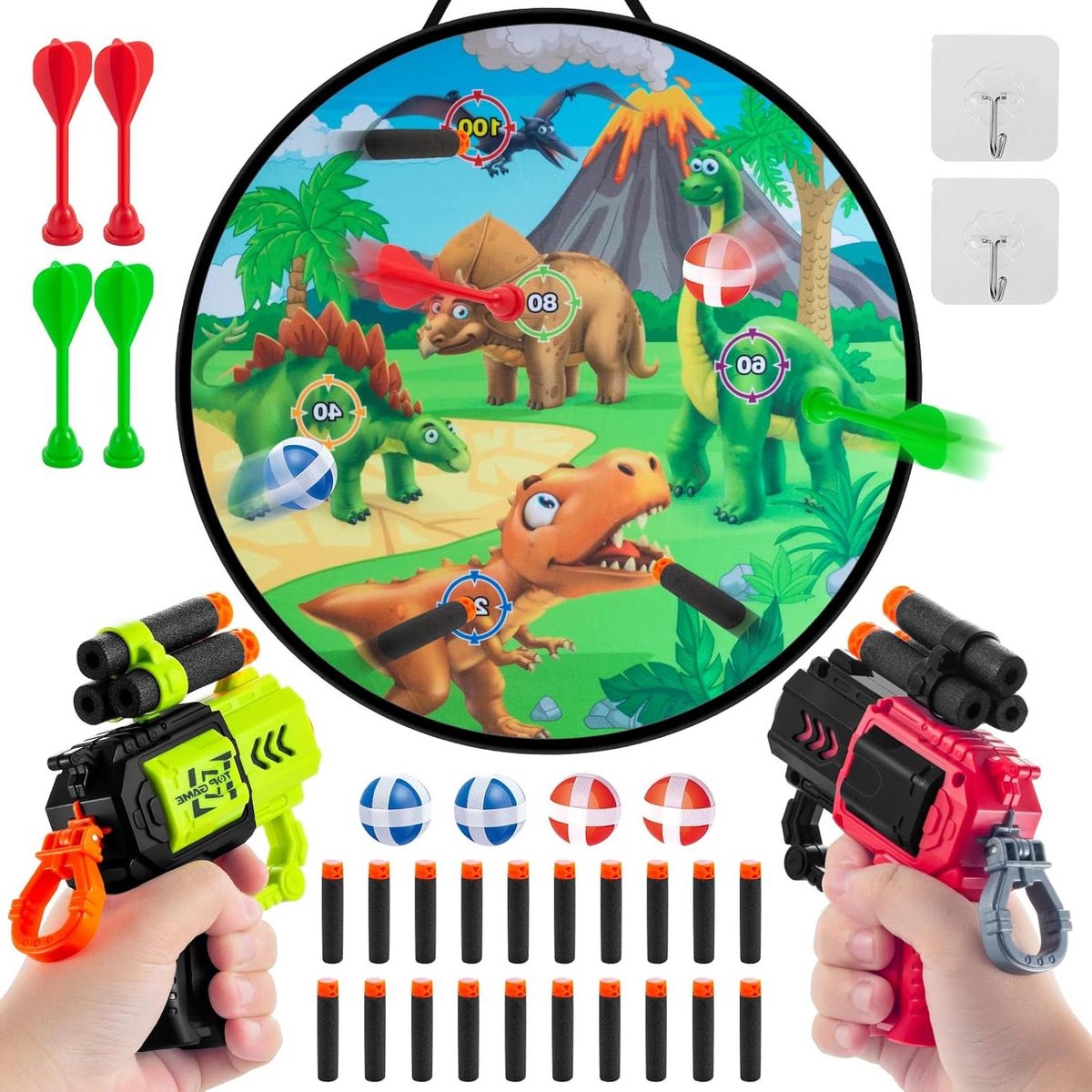 Tuinspeelgoed voor kinderen - groot dartbord voor buiten en binnen - cadeau voor jongens en meisjes - feestelijke dartbordspellen