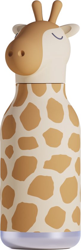 Gourde Asobu Giraffe Bestie - 295 ml - Acier inoxydable et Siliconen - Gobelet d'école