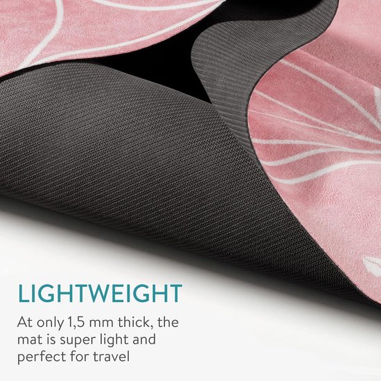 Yoga mat opvouwbaar - 15 mm dikke reis yogamat voor yoga pilates training en fitness - Met antislip en draagtas — afbeelding 2