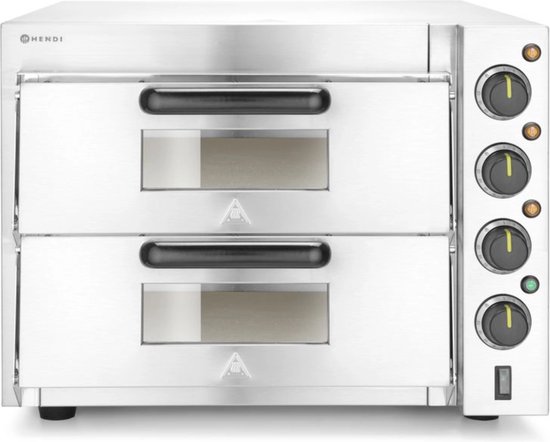 Four à Pizza Hendi Compact - 2 Pièces - 3kW / 230V - 58x56x (H) 43,5cm