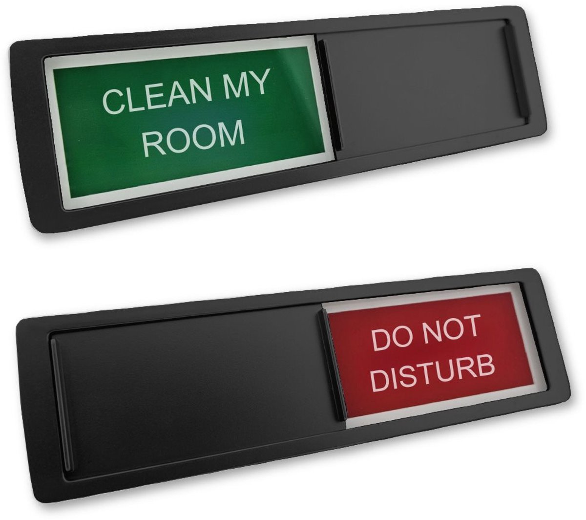 CombiCraft schuifbordje met "Clean my room-Do not disturb" in zwart 178 x 50 mm - per 1 stuk